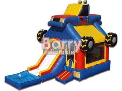 0.55mm PVC Kids Car Bounce Houses And Waterslides For Sale BY-IC-002